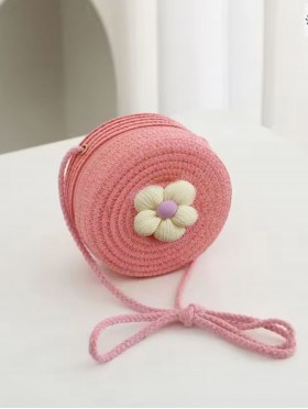 Crochet Mini Bag W/ Flower
